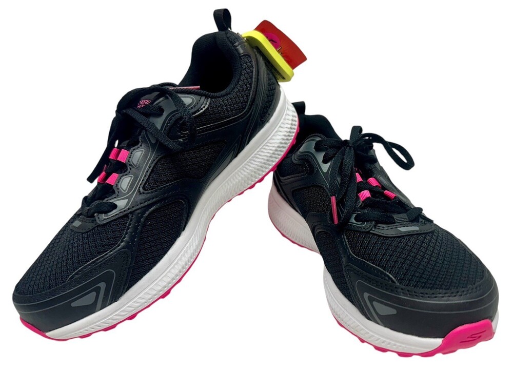 Women's Skechers Go Run Consistent Running Shoes US-9 Black/Pink 128075/BKPK